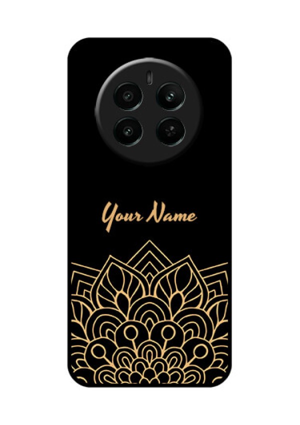 Narzo 70 Pro 5G Custom Glass Phone Case - Golden Mandala Design