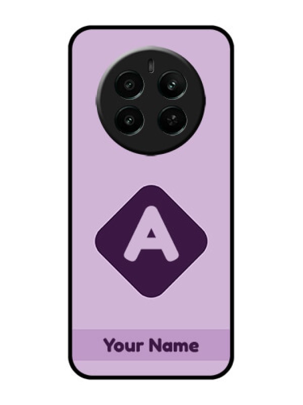 Custom Narzo 70 Pro 5G Custom Glass Phone Case - Custom Letter In Curved Badge Design