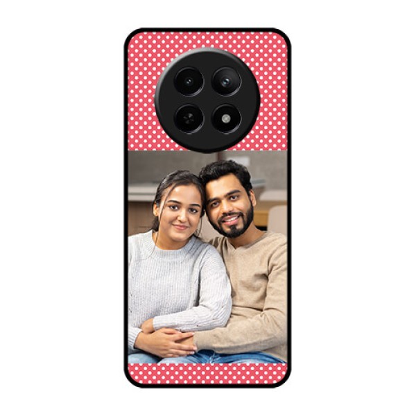 Realme Narzo 70X 5G Custom Glass Phone Case - White Dotted Design
