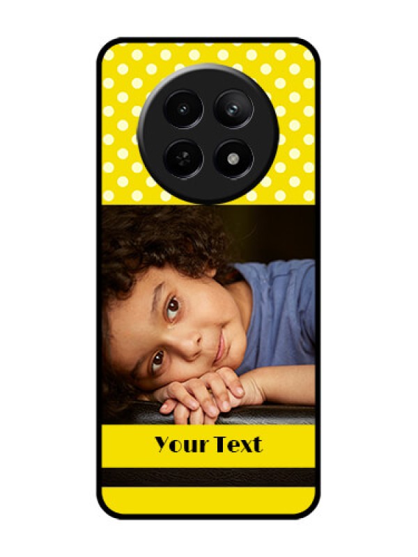 Custom Realme Narzo 70X 5G Custom Glass Phone Case - Bright Yellow Case Design