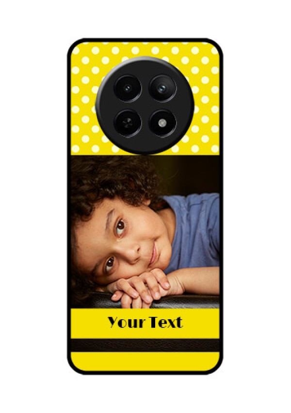 Realme Narzo 70X 5G Custom Glass Phone Case - Bright Yellow Case Design