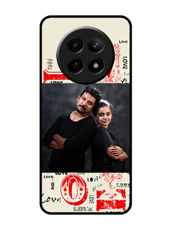 Custom Realme Narzo 70X 5G Custom Glass Phone Case - Trendy Love Design Case