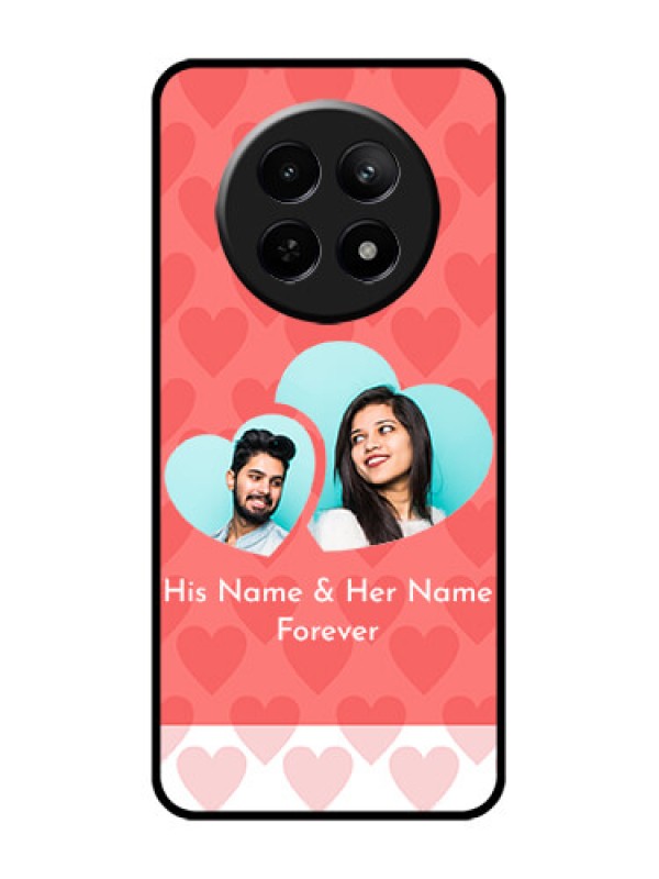 Custom Realme Narzo 70X 5G Custom Glass Phone Case - Couple Pic Upload Design