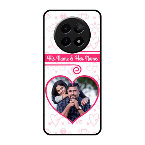 Realme Narzo 70X 5G Custom Glass Phone Case - Heart Shape Love Design Realme Narzo 70X 5G Custom Glass Phone Case - Heart Shape Love Design