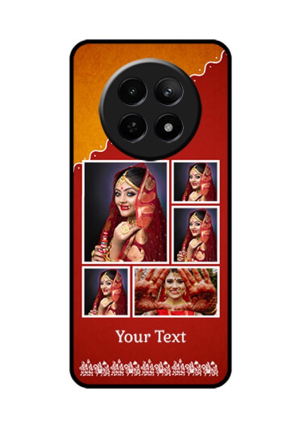 Realme Narzo 70X 5G Custom Glass Phone Case - Wedding Pic Upload Design