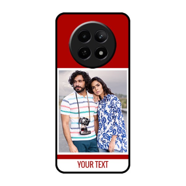 Realme Narzo 70X 5G Custom Glass Phone Case - Red Color Design Realme Narzo 70X 5G Custom Glass Phone Case - Red Color Design