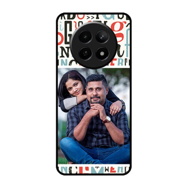 Realme Narzo 70X 5G Custom Glass Phone Case - Alphabet Design