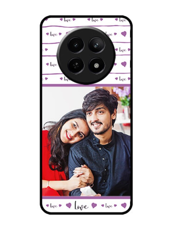 Custom Realme Narzo 70X 5G Custom Glass Phone Case - Couples Heart Design