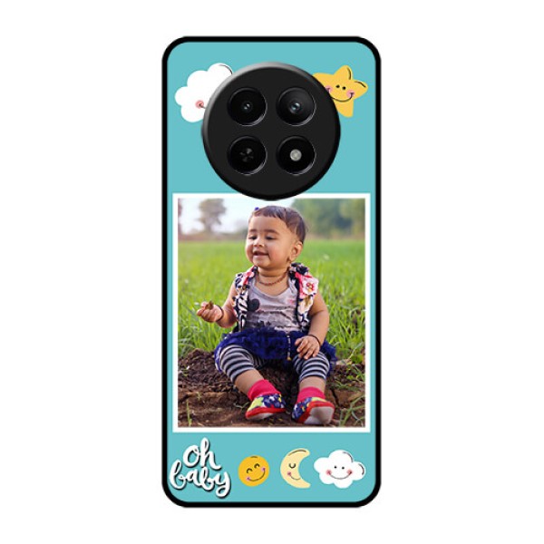 Realme Narzo 70X 5G Custom Glass Phone Case - Smiley Kids Stars Design Realme Narzo 70X 5G Custom Glass Phone Case - Smiley Kids Stars Design
