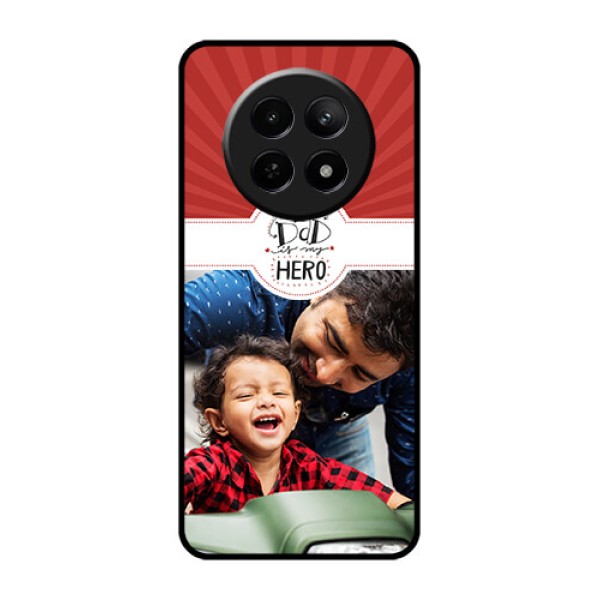 Realme Narzo 70X 5G Custom Glass Phone Case - My Dad Hero Design