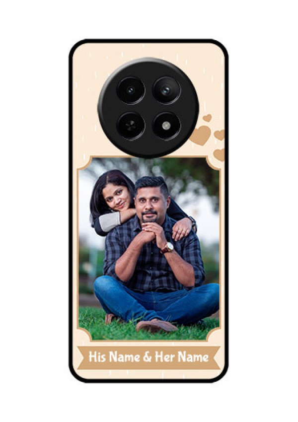 Realme Narzo 70X 5G Custom Glass Phone Case - With Confetti Love Design