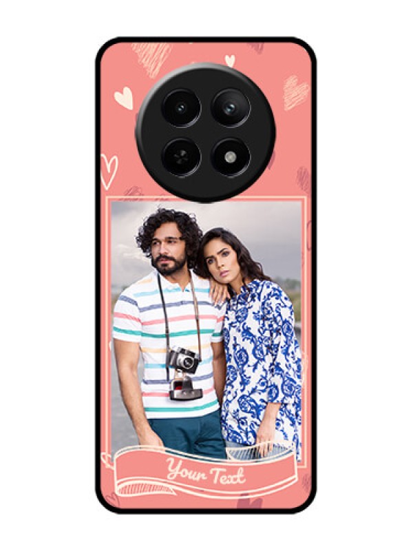 Custom Realme Narzo 70X 5G Custom Glass Phone Case - Love Doodle Art Design