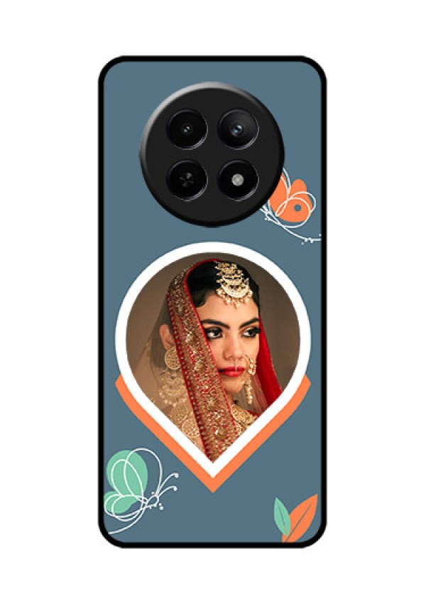 Realme Narzo 70X 5G Custom Glass Phone Case - Droplet Butterflies Design