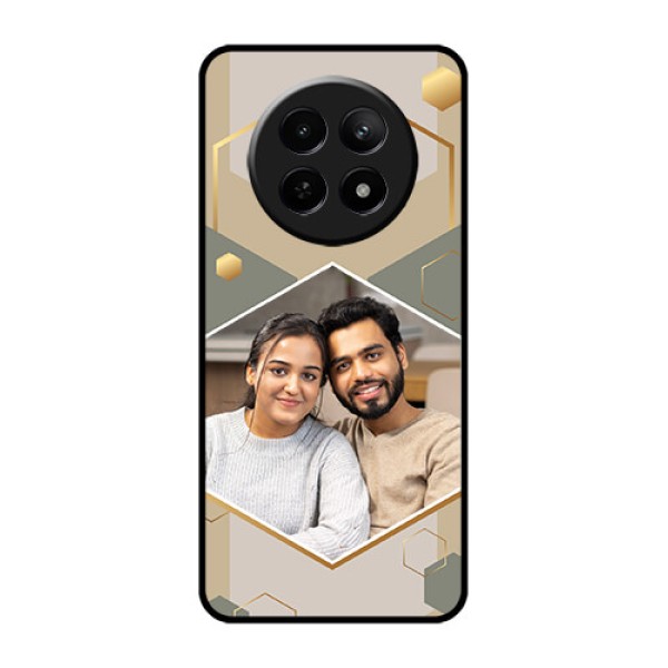Realme Narzo 70X 5G Custom Glass Phone Case - Stylish Hexagon Pattern Design Realme Narzo 70X 5G Custom Glass Phone Case - Stylish Hexagon Pattern Design