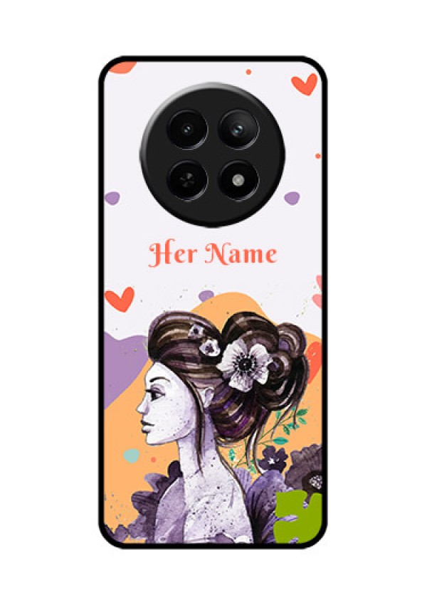 Realme Narzo 70X 5G Custom Glass Phone Case - Woman And Nature Design