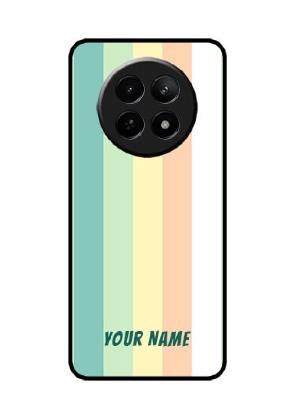 Realme Narzo 70X 5G Custom Glass Phone Case - Multi - Colour Stripes Design