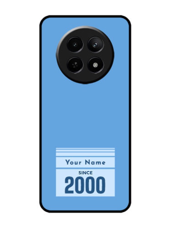 Custom Realme Narzo 70X 5G Custom Glass Phone Case - Custom Year Of Birth Design
