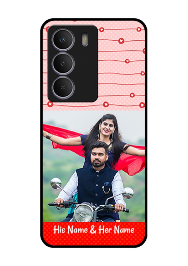 Realme Narzo 80 Lite Custom Glass Phone Case - Red Pattern Case Design
