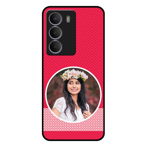 Realme Narzo 80 Lite Custom Glass Phone Case - Pink Color Pattern Design