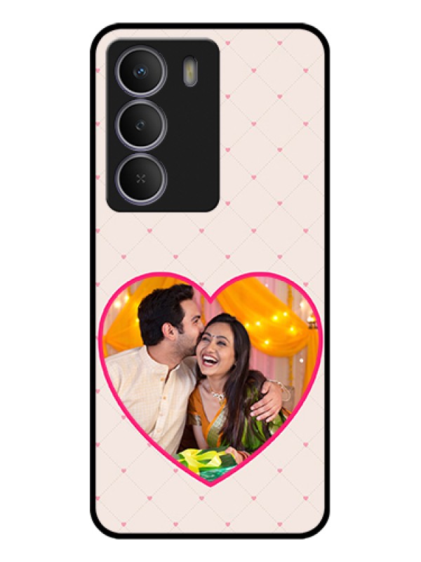 Custom Realme Narzo 80 Lite Custom Glass Phone Case - Heart Shape Design