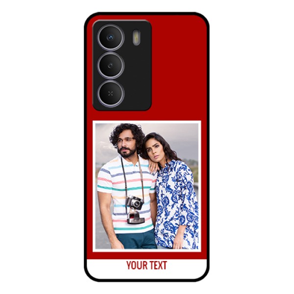 Realme Narzo 80 Lite Custom Glass Phone Case - Red Color Design Realme Narzo 80 Lite Custom Glass Phone Case - Red Color Design