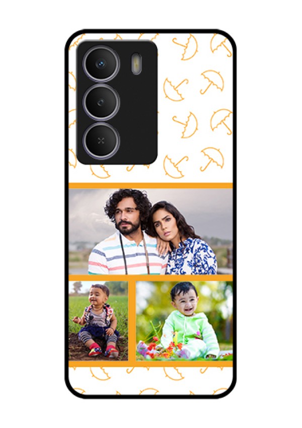 Realme Narzo 80 Lite Custom Glass Phone Case - Yellow Pattern Design