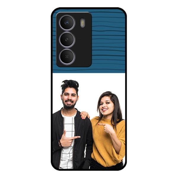 Realme Narzo 80 Lite Custom Glass Phone Case - Blue Pattern Cover Design Realme Narzo 80 Lite Custom Glass Phone Case - Blue Pattern Cover Design