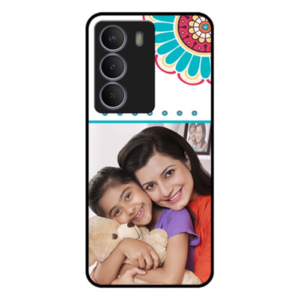 Realme Narzo 80 Lite Custom Glass Phone Case - Flower Design