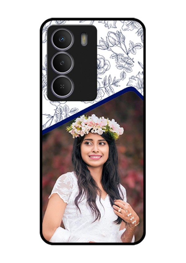 Realme Narzo 80 Lite Custom Glass Phone Case - Classy Floral Design