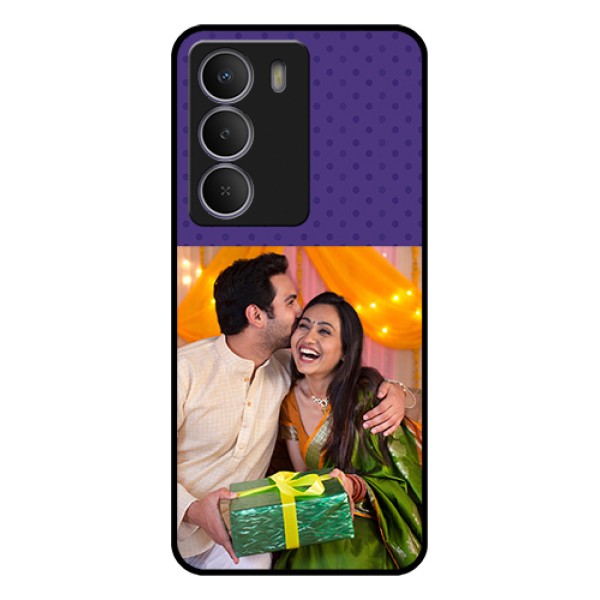 Realme Narzo 80 Lite Custom Glass Phone Case - Violet Colored Pattern Design