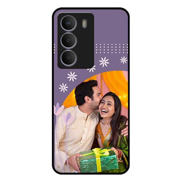 Realme Narzo 80 Lite Custom Glass Phone Case - Lavender Flowers Design