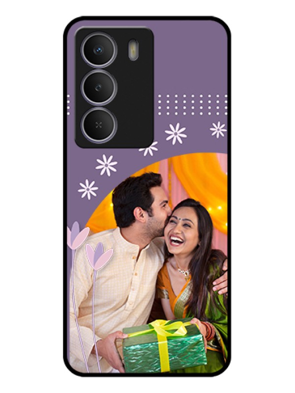 Custom Realme Narzo 80 Lite Custom Glass Phone Case - Lavender Flowers Design