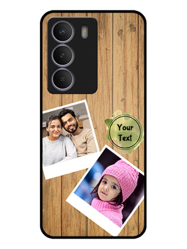 Custom Realme Narzo 80 Lite Custom Glass Phone Case - Wooden Texture Design