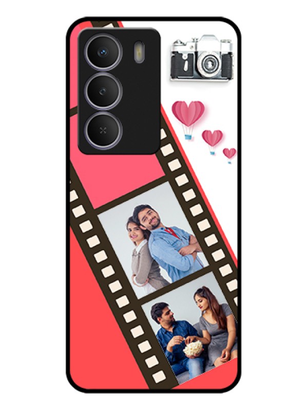 Custom Realme Narzo 80 Lite Custom Glass Phone Case - 3 Image Holder With Film Reel
