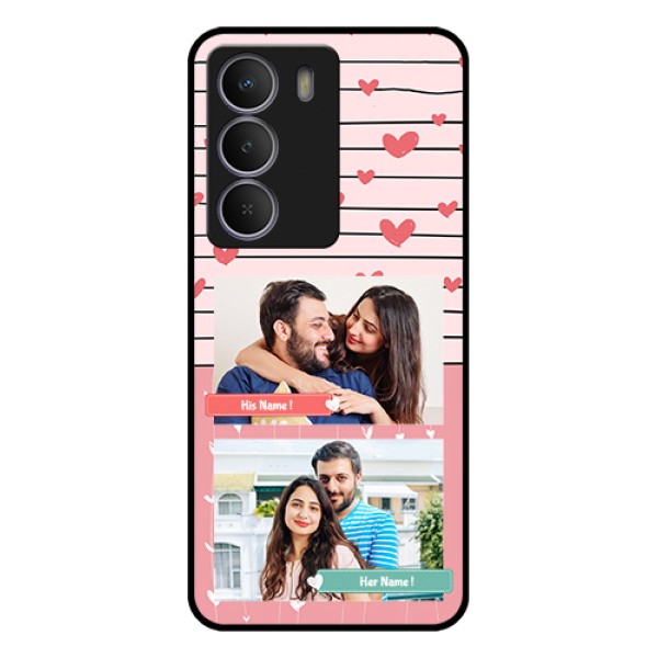 Realme Narzo 80 Lite Custom Glass Phone Case - Photo With Heart Design Realme Narzo 80 Lite Custom Glass Phone Case - Photo With Heart Design