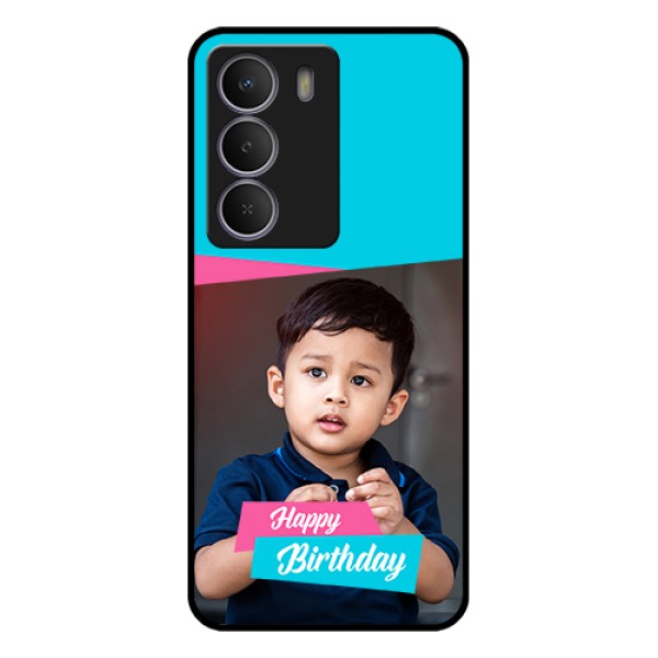 Realme Narzo 80 Lite Custom Glass Phone Case - Image Holder With 2 Color Design