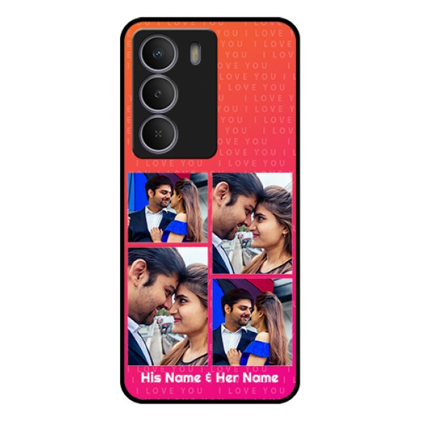 Realme Narzo 80 Lite Custom Glass Phone Case - I Love You Pink Design
