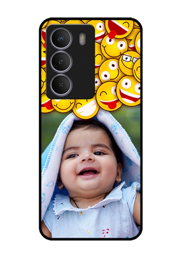 Realme Narzo 80 Lite Custom Glass Phone Case - With Smiley Emoji Design