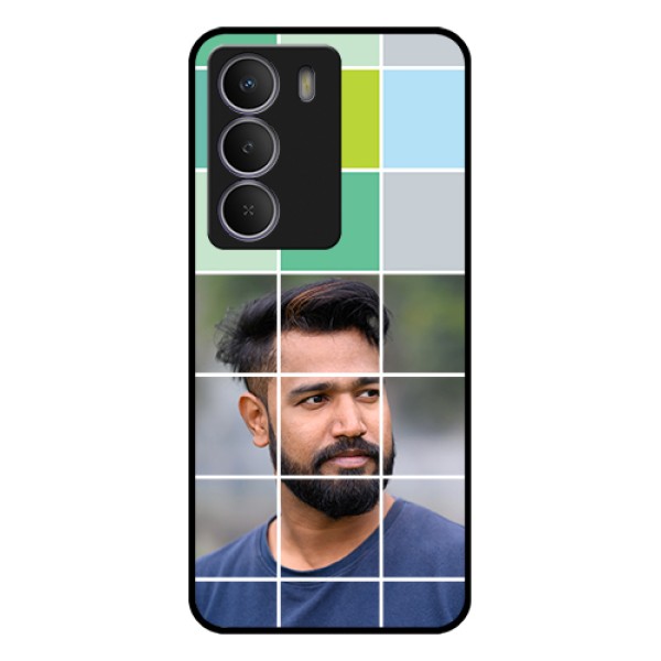 Realme Narzo 80 Lite Custom Glass Phone Case - With White Box Pattern Realme Narzo 80 Lite Custom Glass Phone Case - With White Box Pattern