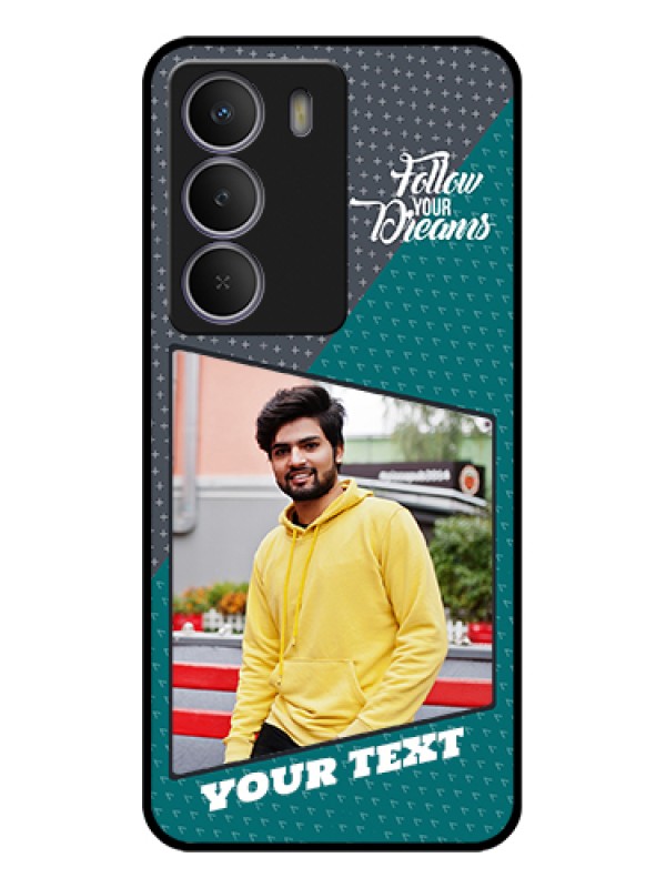 Custom Realme Narzo 80 Lite Custom Glass Phone Case - Background Pattern Design With Quote