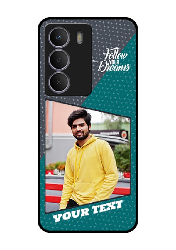 Realme Narzo 80 Lite Custom Glass Phone Case - Background Pattern Design With Quote