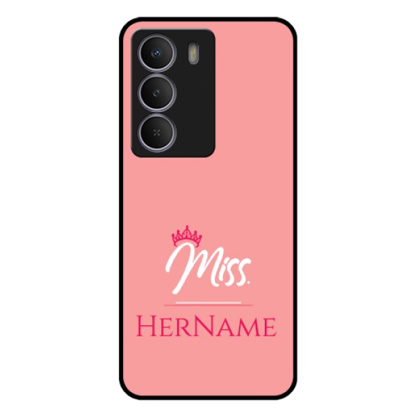 Realme Narzo 80 Lite Custom Glass Phone Case - Mrs With Name Design