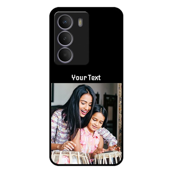 Realme Narzo 80 Lite Custom Glass Phone Case - Photo With Name Design