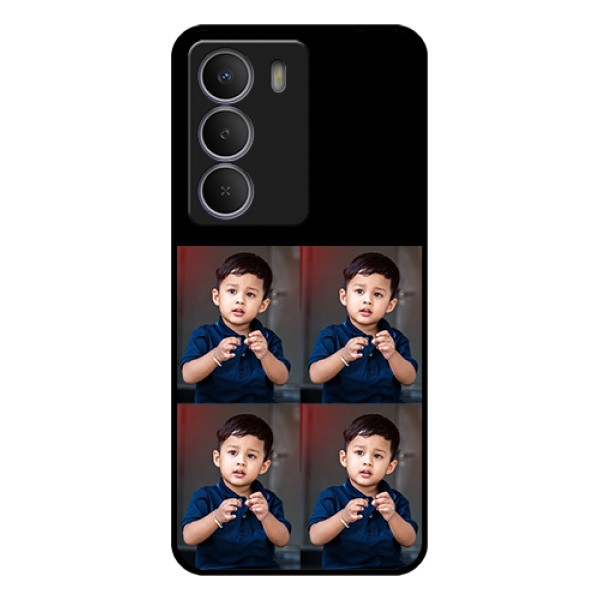 Realme Narzo 80 Lite Custom Glass Phone Case - 4 Image Holder Design