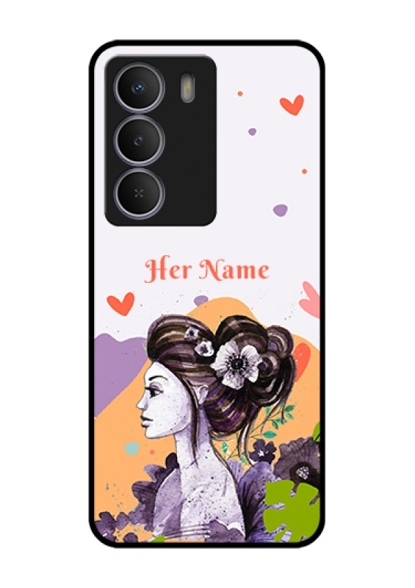Realme Narzo 80 Lite Custom Glass Phone Case - Woman And Nature Design