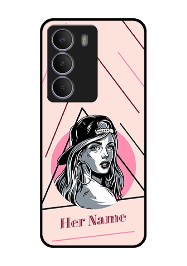 Realme Narzo 80 Lite Custom Glass Phone Case - Rockstar Girl Design