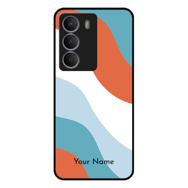 Realme Narzo 80 Lite Custom Glass Phone Case - Coloured Waves Design