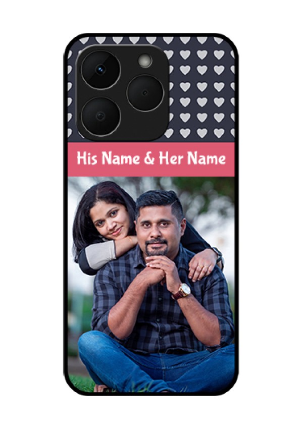 Realme Narzo 90 5G Custom Glass Phone Case - Love Symbols Design