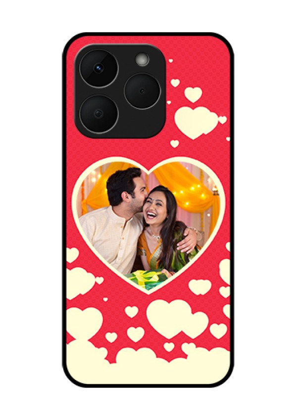 Realme Narzo 90 5G Custom Glass Phone Case - Love Symbols Phone Cover Design