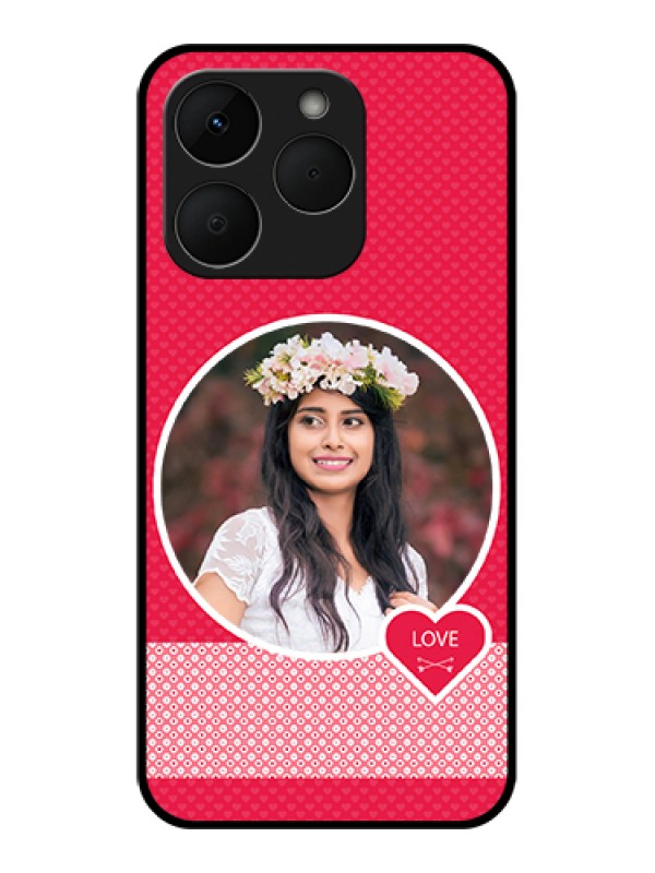 Custom Realme Narzo 90 5G Custom Glass Phone Case - Pink Color Pattern Design